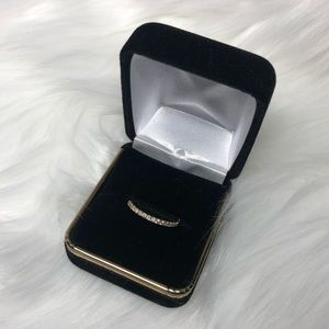 14k Solid Gold Diamond Half Eternity Ring Band